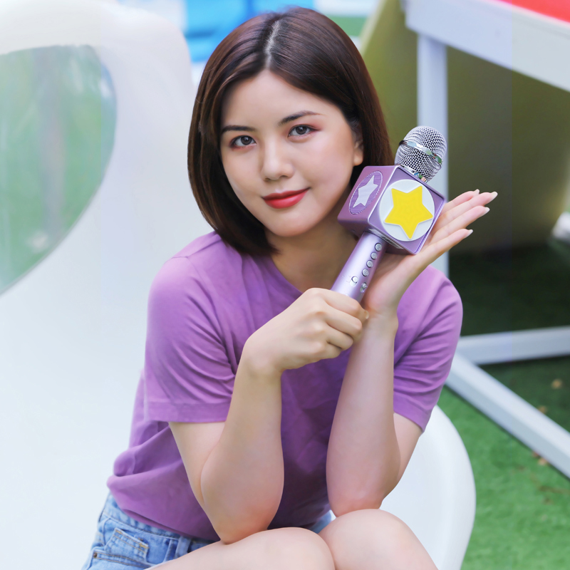 Woohoo Microphone Speaker Integrated Home Karaoke Smart Phone Singing Artifact Double Wireless Chorus Gift