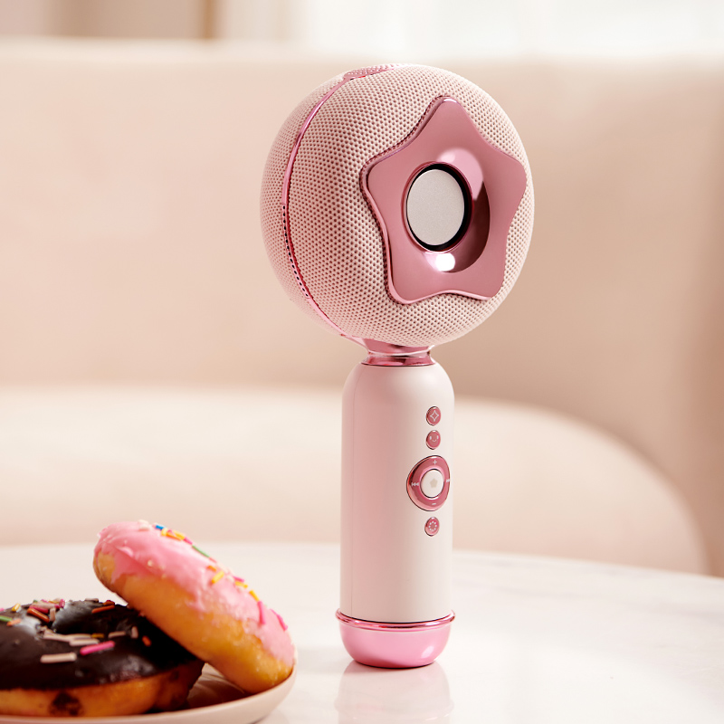 Donut Karaoke Microphone Ai Smart Wireless Bluetooth Speaker Microphone Integrated Karaoke Gift