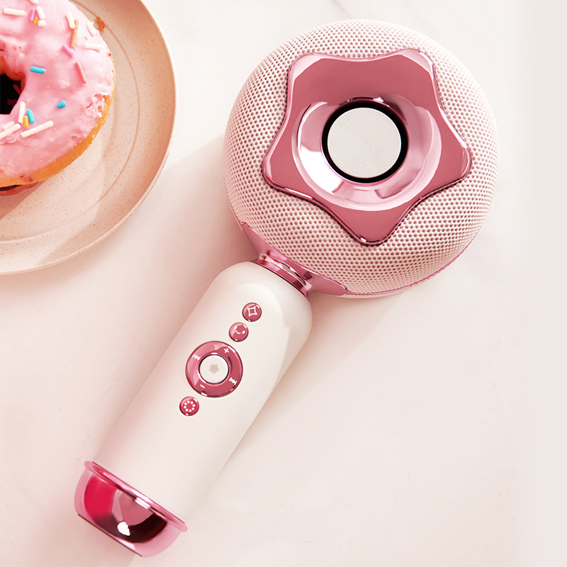 Donut Karaoke Microphone Ai Smart Wireless Bluetooth Speaker Microphone Integrated Karaoke Gift