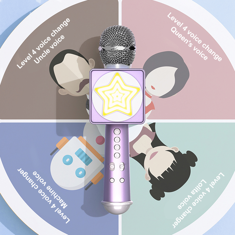 Woohoo Microphone Speaker Integrated Home Karaoke Smart Phone Singing Artifact Double Wireless Chorus Gift